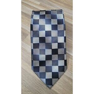 Pronto Uomo Couture 100% Silk Men's Checker Tie w/ Mens Warehouse Price‎ Tag NEW